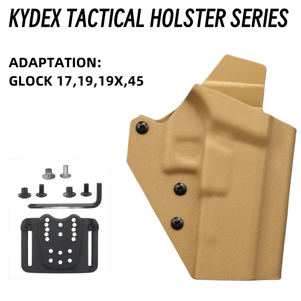 Кобура Glock 17, тактическая охотничья кобура IWB KYDEX для пистолета Glock 19/19X/23/32/45, кобура для правой руки, страйкбола, рукоделия
Кобура Glock 17, тактическая охотничья кобура IWB KYDEX для пистолета Glock 19/19X/23/32/45, кобура для правой руки, страйкбола, рукоделия