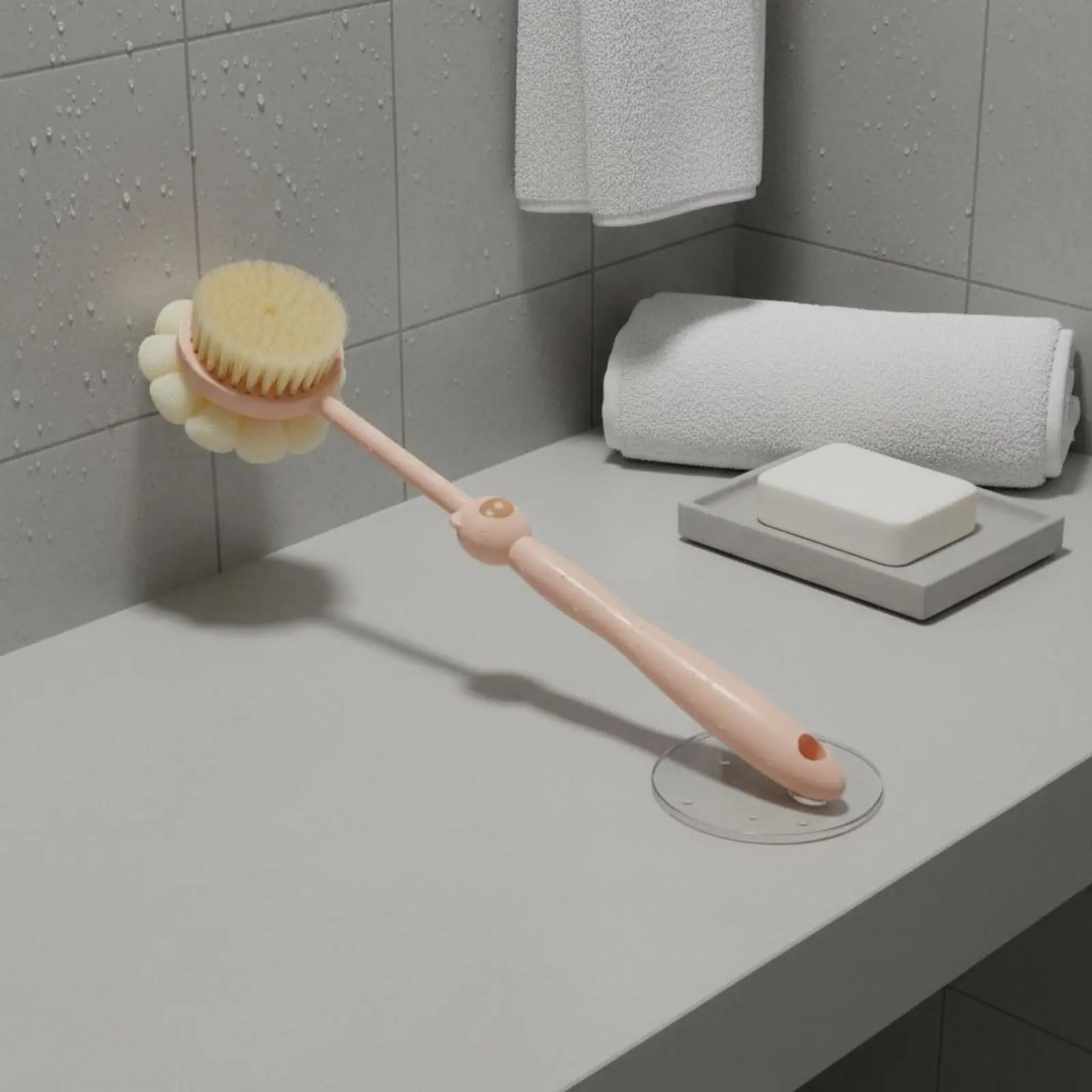 2-in-1 Shower Brush Soft Bristles Double-Sided Shower Brush Bathroom Accessory Rich Lather Individual Wellness Tool Skin
2-in-1 Shower Brush Soft Bristles Double-Sided Shower Brush Bathroom Accessory Rich Lather Individual Wellness Tool Skin