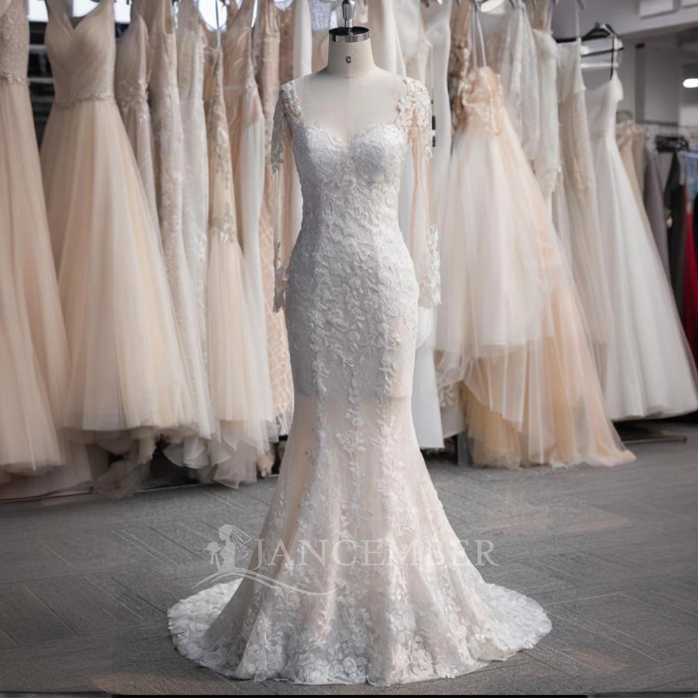 Скромное свадебное платье с длинными рукавами и блестящими пайетками, бусинами, свадебное платье 2025, роскошное длинное платье трапециевидной формы для невесты Vestido De Novia 
Скромное свадебное платье с длинными рукавами и блестящими пайетками, бусинами, свадебное платье 2025, роскошное длинное платье трапециевидной формы для невесты Vestido De Novia