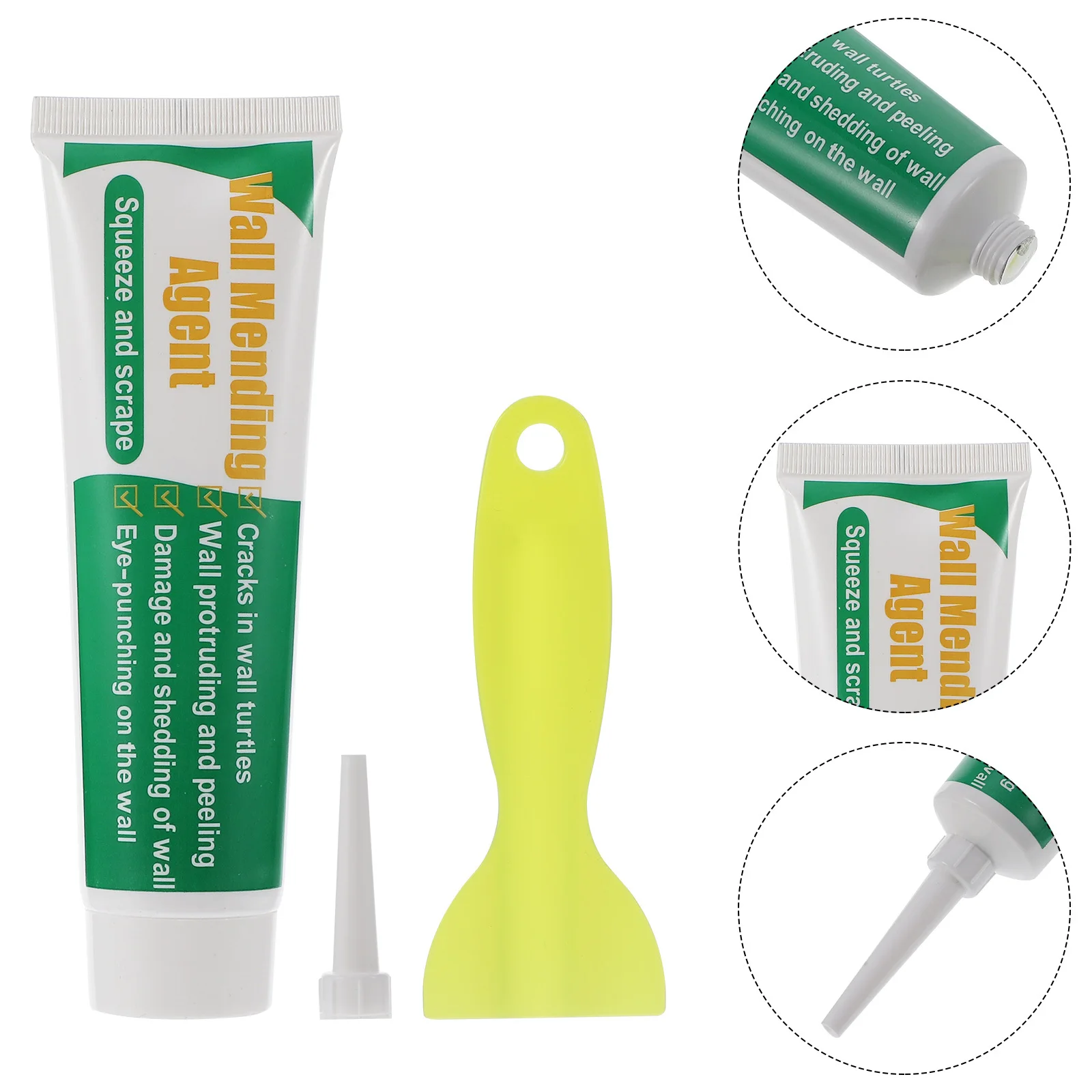 1 Set Wall Mending Cream Kit White Latex For Cracks Holes Peeling Walls Weather Resistant Scrub Resistant Easy Repair Outdoor
1 Set Wall Mending Cream Kit White Latex For Cracks Holes Peeling Walls Weather Resistant Scrub Resistant Easy Repair Outdoor
