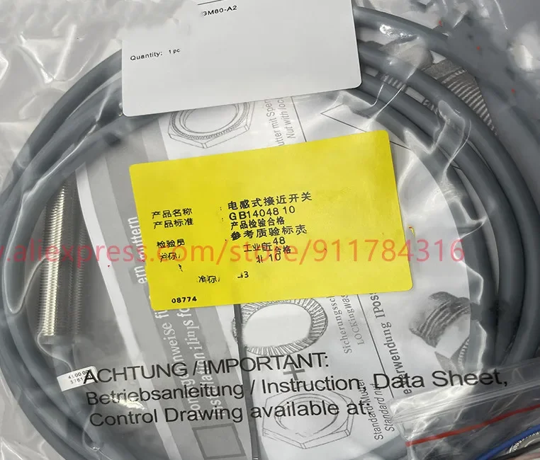 3pcs New High quality Proximity switch P+F NBB2-12GM40-E2 NBB2-12GM40-E0 NBB2-12GM40-Z0 NBB4-12GM40-E0 NBB4-12GM40-E2
3pcs New High quality Proximity switch P+F NBB2-12GM40-E2 NBB2-12GM40-E0 NBB2-12GM40-Z0 NBB4-12GM40-E0 NBB4-12GM40-E2