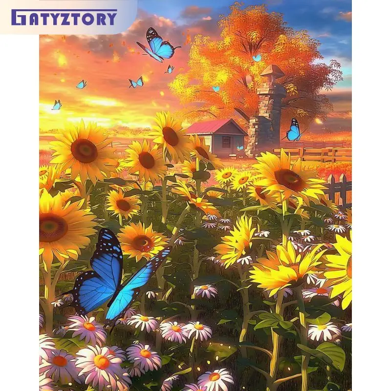 GATYZTORY Sunflower Painting By Numbers Home Decoration Paintings On Number Landscape 40x50cm Crafts Pictures By Numbers
GATYZTORY Sunflower Painting By Numbers Home Decoration Paintings On Number Landscape 40x50cm Crafts Pictures By Numbers