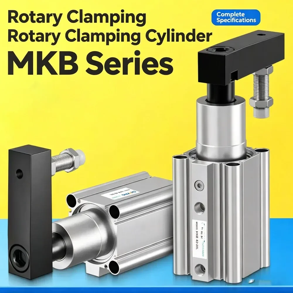 Pneumatic Rotary Clamping Cylinder, 90° Rotation Angle, Swing Clamping MKB16/20/25/32/40/50-20L/30R
Pneumatic Rotary Clamping Cylinder, 90° Rotation Angle, Swing Clamping MKB16/20/25/32/40/50-20L/30R
