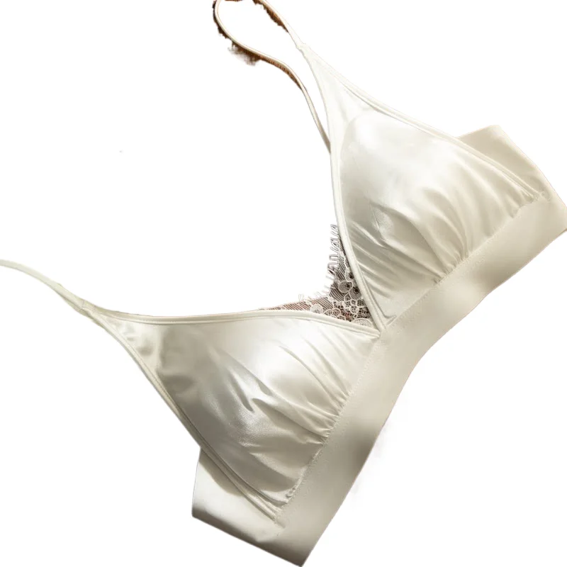 Premium French Satin Triangle Cup Bra, Thin Lace Push Up, Small Bust Side Smoothing Anti Sagging Soft Breathable Lingerie
Premium French Satin Triangle Cup Bra, Thin Lace Push Up, Small Bust Side Smoothing Anti Sagging Soft Breathable Lingerie