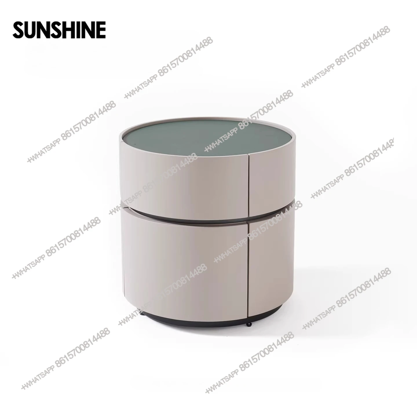 Round bedside table Lacquered bedroom Light luxury high-end bedside table
Round bedside table Lacquered bedroom Light luxury high-end bedside table