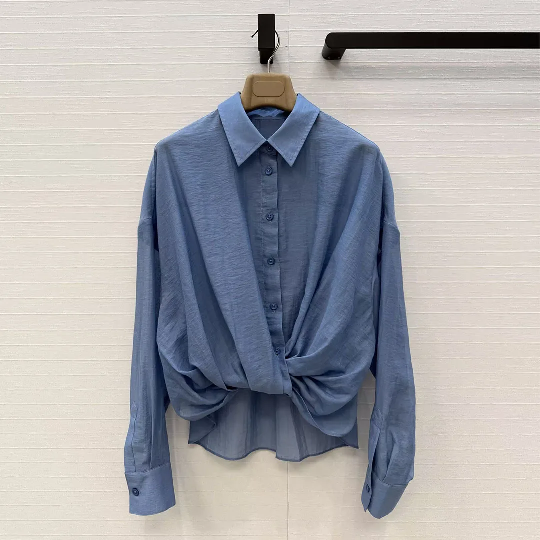 French Elegant Cotton Shirt Women Old Money Style Knot Design Lapel Long Sleeve Short Solid Color Blouses
French Elegant Cotton Shirt Women Old Money Style Knot Design Lapel Long Sleeve Short Solid Color Blouses