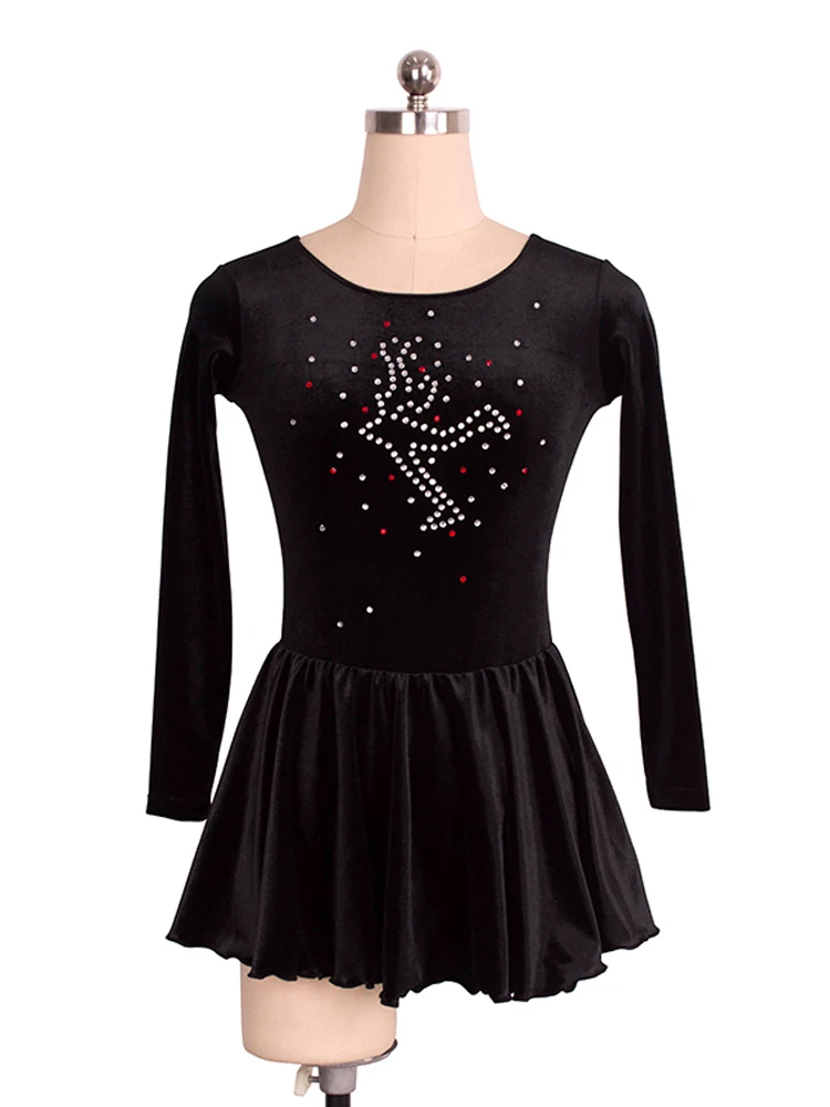 Figure Skating Dress Ice Skating Costume Skirt for Girl Women Kids Black Velvet red Stones 12 Colors Customized design
Figure Skating Dress Ice Skating Costume Skirt for Girl Women Kids Black Velvet red Stones 12 Colors Customized design