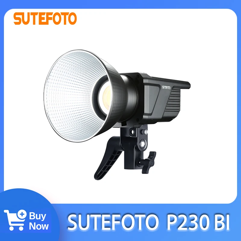 SUTEFOTO P230 Bi-color Spotlight 230W COB Video Light for Photography 2700-6500K±200K Continuous Light Studio Video Recording
SUTEFOTO P230 Bi-color Spotlight 230W COB Video Light for Photography 2700-6500K±200K Continuous Light Studio Video Recording