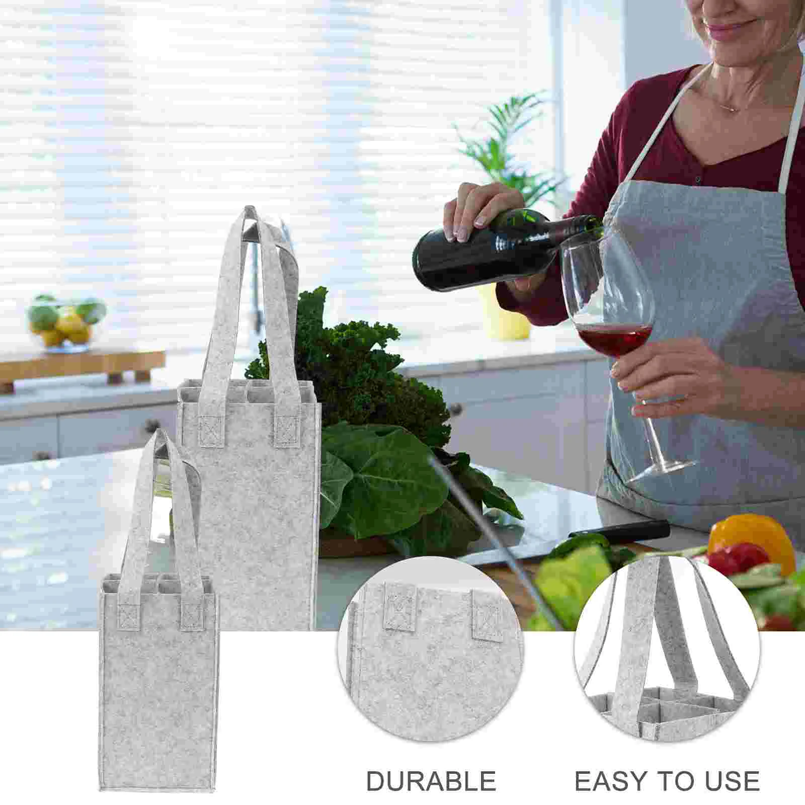 Gift Tote Bag Felt Storage Reusable Bags Carrier with Divider Handbag Pouch Bottle Packaging
Gift Tote Bag Felt Storage Reusable Bags Carrier with Divider Handbag Pouch Bottle Packaging