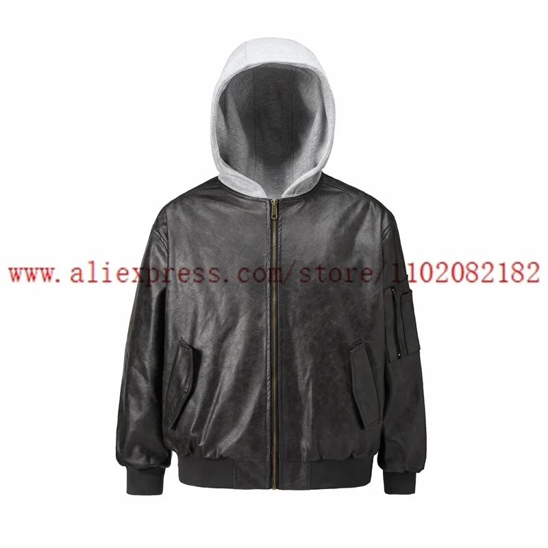 New Hooded PU Leather Jacket Men Women Motorcycle Hooded Leather Jacket Cotton Thickened Jacket Coat
New Hooded PU Leather Jacket Men Women Motorcycle Hooded Leather Jacket Cotton Thickened Jacket Coat