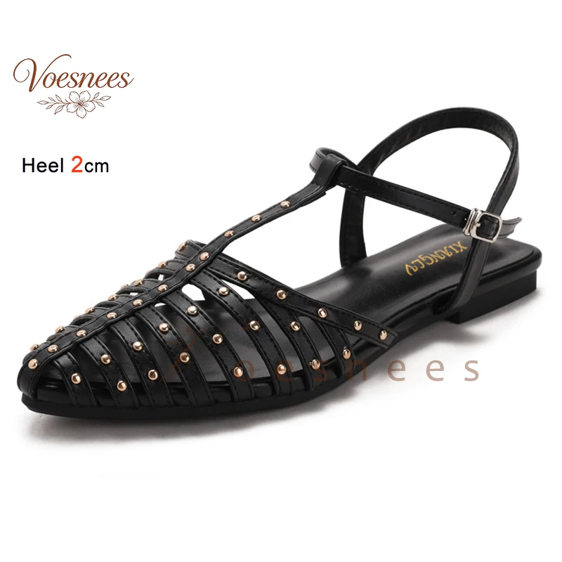 Fashion Pointed Closed Toe Rivets Roman Women Flat Sandals T-Strap Adjustable Buckle Slingback Hollow Casual Summer Daily Shoes
Fashion Pointed Closed Toe Rivets Roman Women Flat Sandals T-Strap Adjustable Buckle Slingback Hollow Casual Summer Daily Shoes