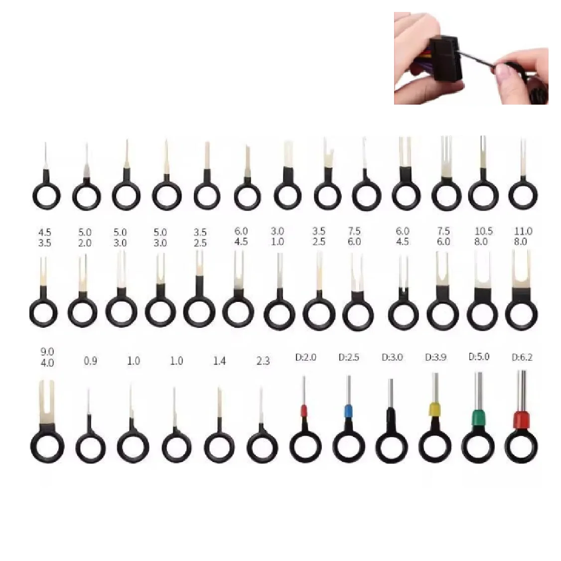 Инструмент для ремонта автомобильных терминалов, съемники вилок, модификация жгутов проводов автомобиля и мотоцикла для Toyota Hyundai Vw Opel
Инструмент для ремонта автомобильных терминалов, съемники вилок, модификация жгутов проводов автомобиля и мотоцикла для Toyota Hyundai Vw Opel