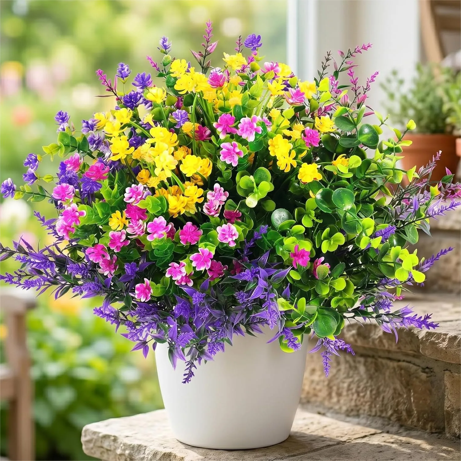 12 Pcs Artificial Flowers UV Resistant Plastic for Outdoor Hanging Planter Porch Window Home Fall Summer Decor
12 Pcs Artificial Flowers UV Resistant Plastic for Outdoor Hanging Planter Porch Window Home Fall Summer Decor