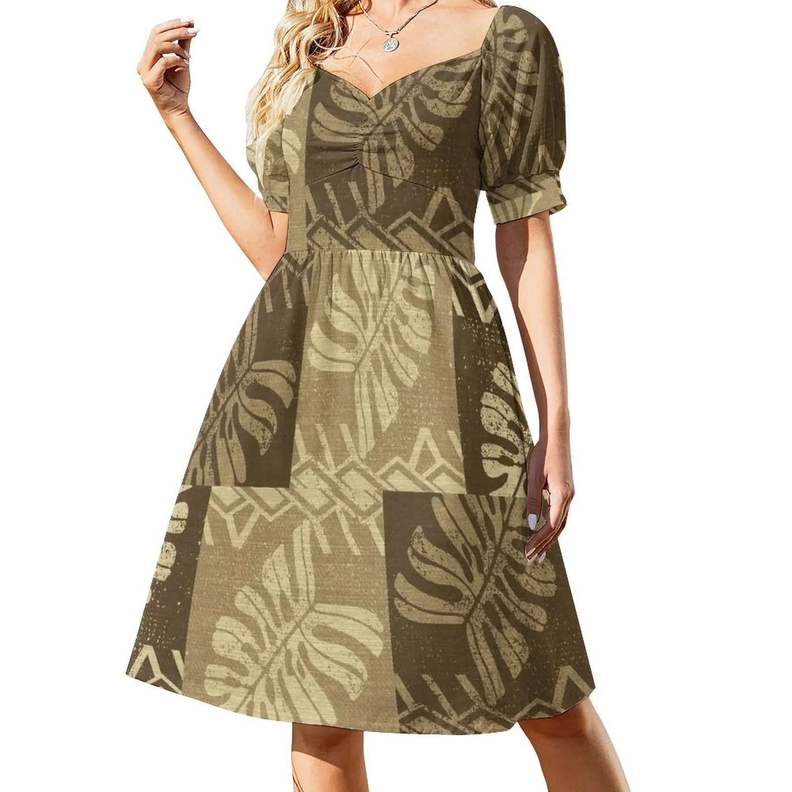 Vintage Samoan Tropical leaves Tapa Print Dress clothes for woman women clothes Evening dresses dresses for official occasions
Vintage Samoan Tropical leaves Tapa Print Dress clothes for woman women clothes Evening dresses dresses for official occasions