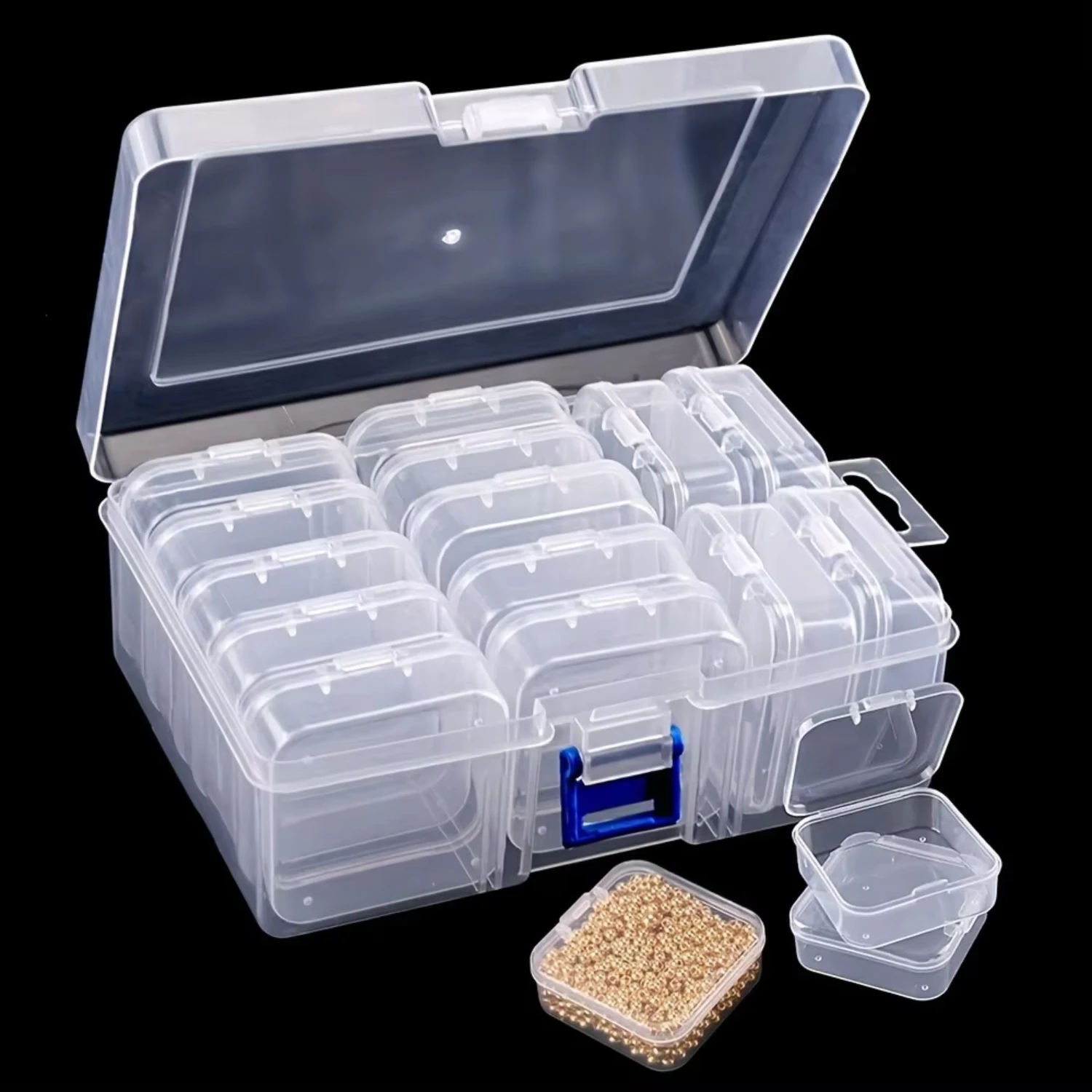 14pcs in 1 Set Beaded Box Nail Art Jewelry Earring Seed Beads Bottle DIY Painting Rhinestone Craft
14pcs in 1 Set Beaded Box Nail Art Jewelry Earring Seed Beads Bottle DIY Painting Rhinestone Craft