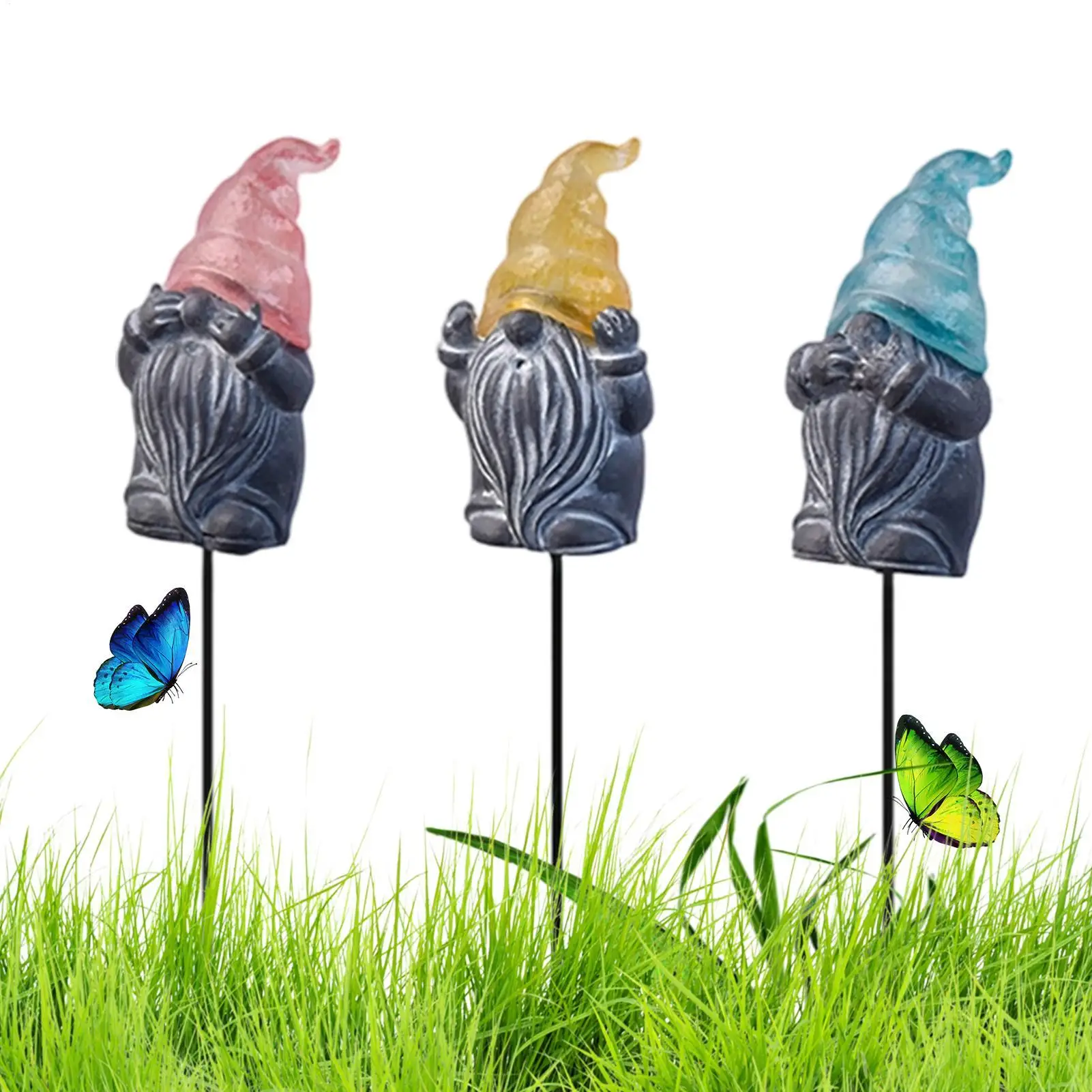 Garden Decor Stakes 3-Piece Resin Weather Resistant Cute Garden Art Stakes Lawn Ornaments for Lawn Patio Porch Flower Bed Plant
Garden Decor Stakes 3-Piece Resin Weather Resistant Cute Garden Art Stakes Lawn Ornaments for Lawn Patio Porch Flower Bed Plant
