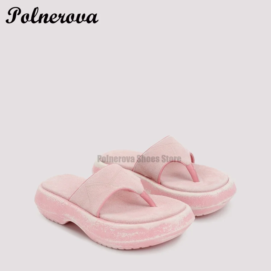 Leather Pink Platform Slippers for Women Summer New Flip-Flops Women Casual Leather Flat for Women Outerwear Shoes Beach Shoe
Leather Pink Platform Slippers for Women Summer New Flip-Flops Women Casual Leather Flat for Women Outerwear Shoes Beach Shoe