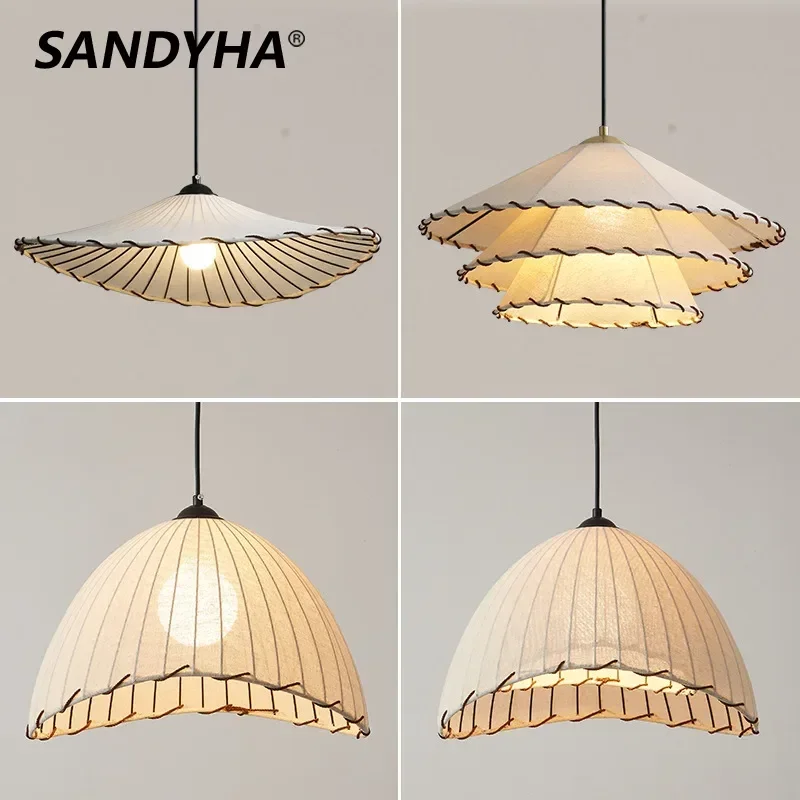SANDYHA Nordic Fabric Pendant Lights Straw Hat Design Chandelier Living Room Kitchen Dining Table Lighting Bedroom Decor Home
SANDYHA Nordic Fabric Pendant Lights Straw Hat Design Chandelier Living Room Kitchen Dining Table Lighting Bedroom Decor Home