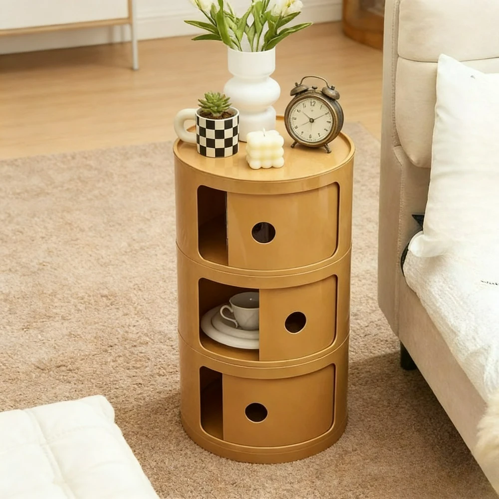 3-Tier Round Bedside Table, Snack Cabinet, Living Room Coffee Table Display Cabinet, Narrow Storage Cabinet, Small Stylish Storage Cabinet, No Installation Required, Suitable for Living Room and Bedroom, Small Space
3-Tier Round Bedside Table, Snack Cabinet, Living Room Coffee Table Display Cabinet, Narrow Storage Cabinet, Small Stylish Storage Cabinet, No Installation Required, Suitable for Living Room and Bedroom, Small Space