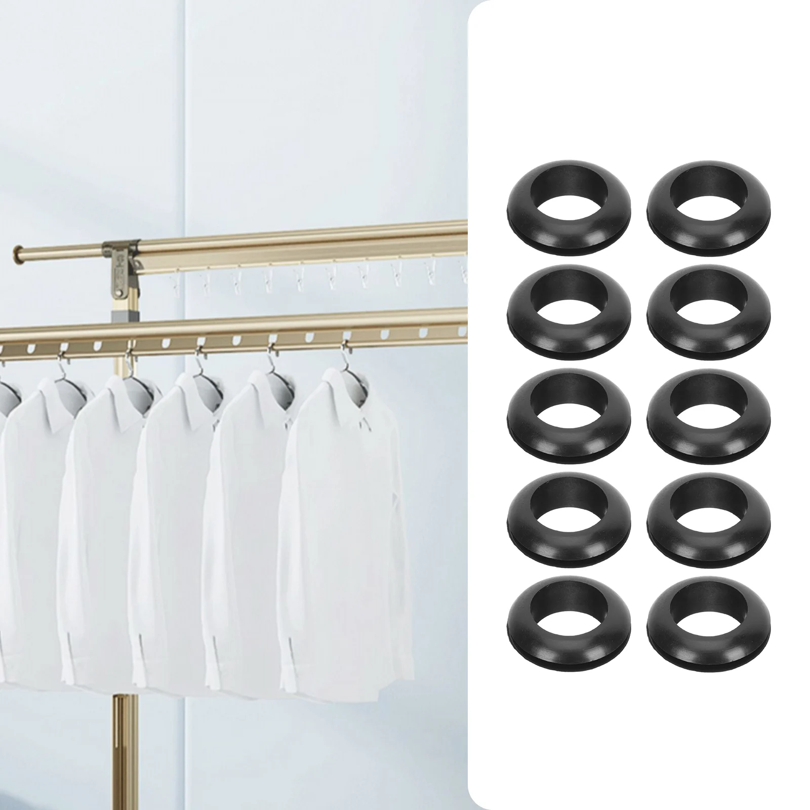 10Pcs Clothesline Pole Hole Protective Rubber Rings Flexible Anti-Slip Covers Clothes Hanger Rod Hole Protector Wear Resistant 
10Pcs Clothesline Pole Hole Protective Rubber Rings Flexible Anti-Slip Covers Clothes Hanger Rod Hole Protector Wear Resistant