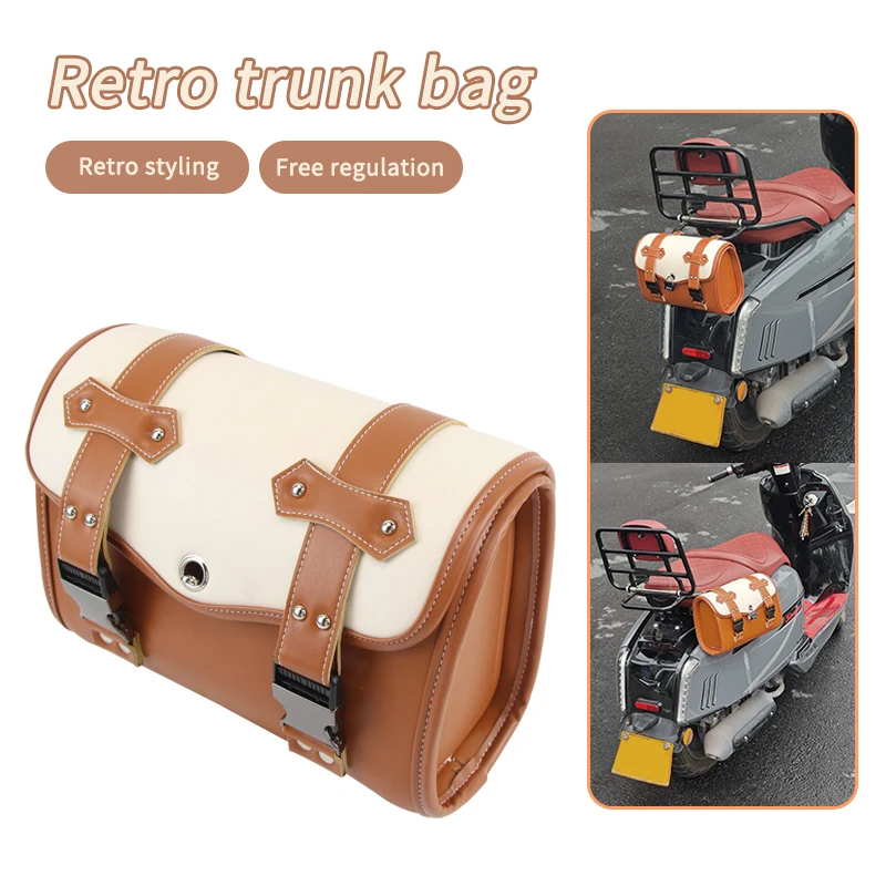 Mopeds Rear End Bag Motorcycle Back Seat Retro Shelf Bag Retro Leather Waterproof Moto Acessorios Highcapacity Universal
Mopeds Rear End Bag Motorcycle Back Seat Retro Shelf Bag Retro Leather Waterproof Moto Acessorios Highcapacity Universal