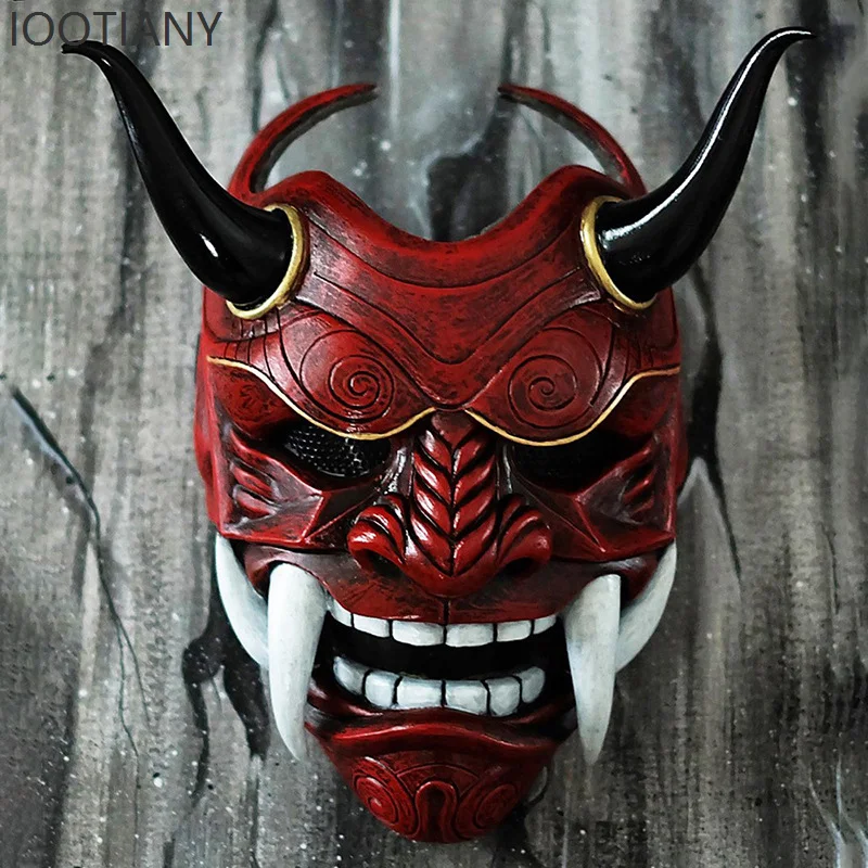IOOTIANY Halloween Ghost Cosplay Mask Japanese Ghost Warrior Kabuki Mask Evil Monster Red Face Ghost Fangs Men's Horror Mask
IOOTIANY Halloween Ghost Cosplay Mask Japanese Ghost Warrior Kabuki Mask Evil Monster Red Face Ghost Fangs Men's Horror Mask