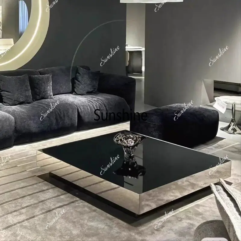 Italian stainless steel mirror natural marble coffee table light luxury square coffee table
Italian stainless steel mirror natural marble coffee table light luxury square coffee table