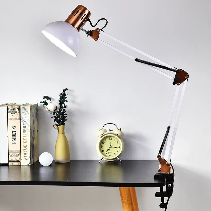 Современная светодиодная настольная лампа E27 с зажимом, настольная лампа с поворотным кронштейном, подходящая для освещения комнат, офисов и учебы
Современная светодиодная настольная лампа E27 с зажимом, настольная лампа с поворотным кронштейном, подходящая для освещения комнат, офисов и учебы