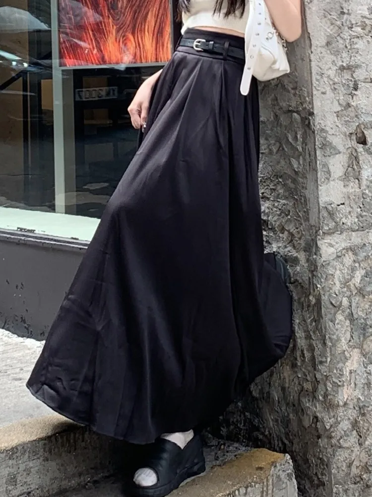 ZHISILAO High Waist Long Skirt Women Elegant Office Lady A-line Skirt with Belt Spring Summer 2024
ZHISILAO High Waist Long Skirt Women Elegant Office Lady A-line Skirt with Belt Spring Summer 2024
