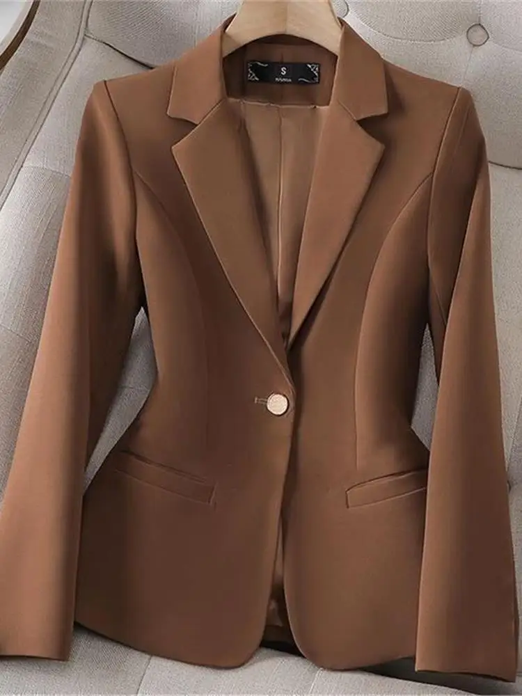 Spring Autumn Coffee Color Slim Fit Casual Versatile Small Suit Jaet Korean Sle Women's Busin ort Sve Coat
Spring Autumn Coffee Color Slim Fit Casual Versatile Small Suit Jaet Korean Sle Women's Busin ort Sve Coat
