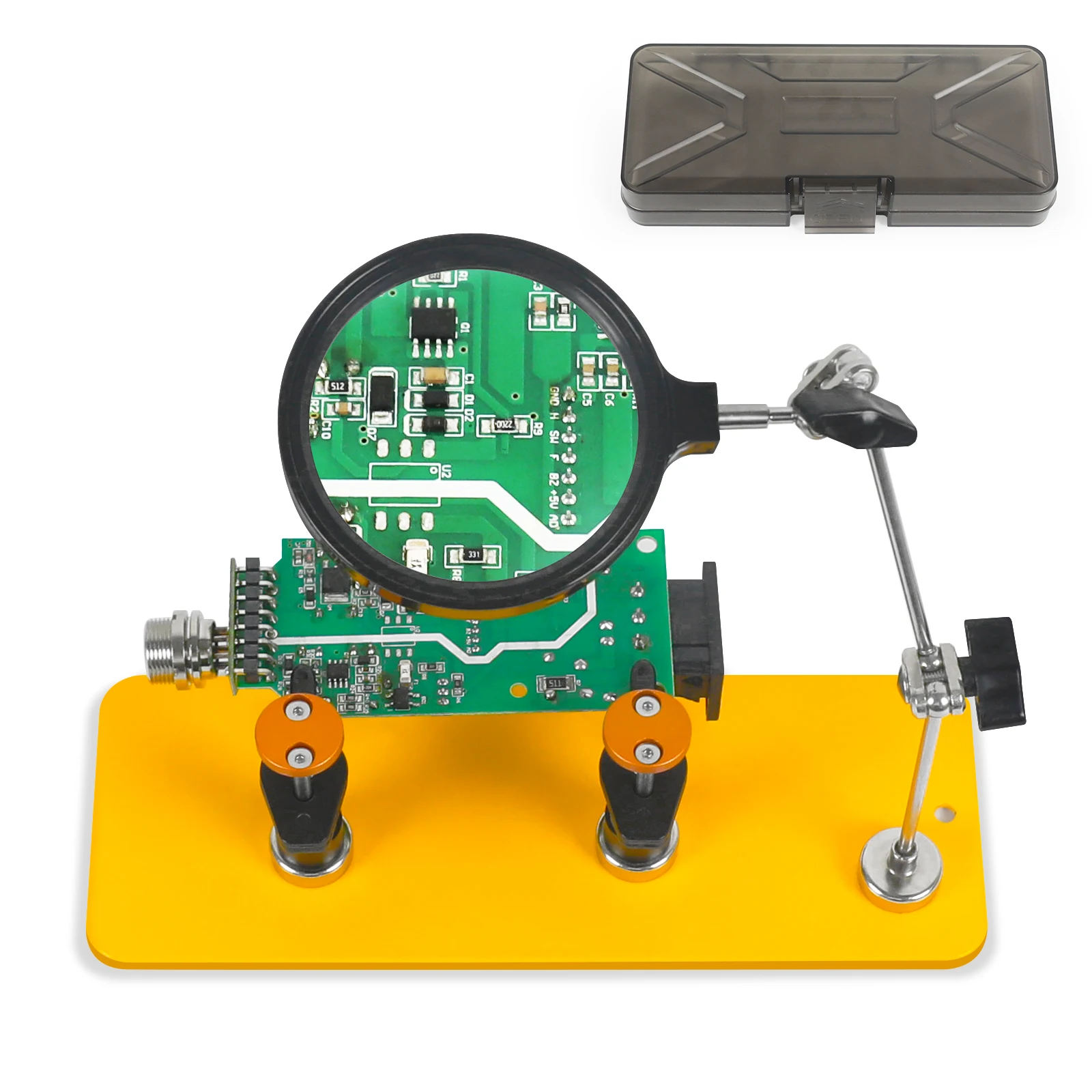 NEWACALOX Magnetic Helping Hands Soldering Third Hand Tool Box Adjust PCB Holder Electronic Reparing Welding Magnifying Glass
NEWACALOX Magnetic Helping Hands Soldering Third Hand Tool Box Adjust PCB Holder Electronic Reparing Welding Magnifying Glass