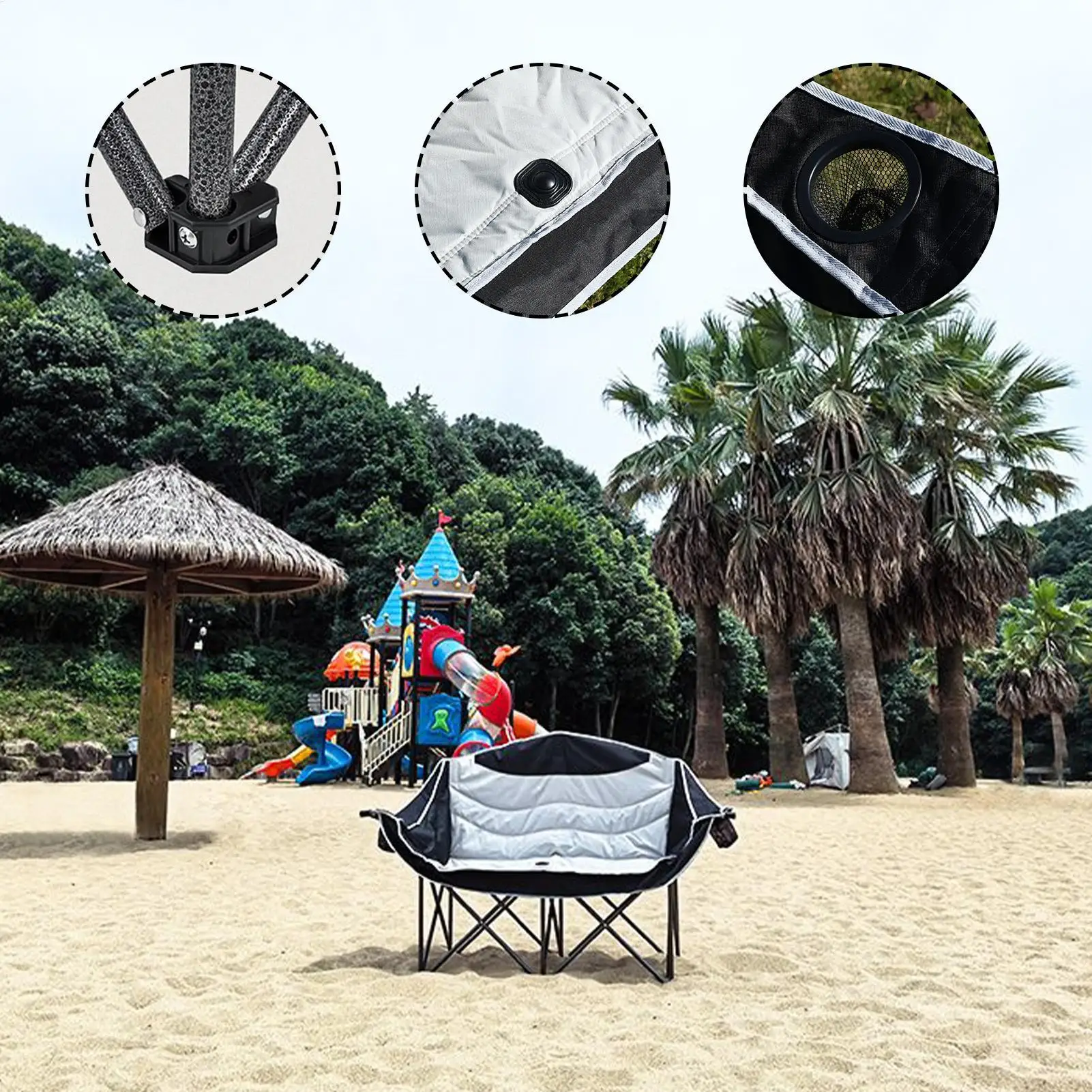 Двойной складной стул, сверхмощный складной портативный развлекательный стул, большой стул для кемпинга для пикника, стадиона, спекторина
Двойной складной стул, сверхмощный складной портативный развлекательный стул, большой стул для кемпинга для пикника, стадиона, спекторина