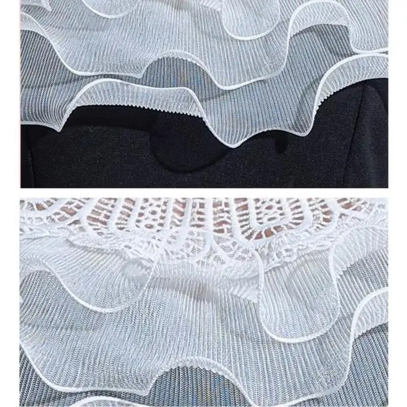 652F Vintage Lace Capelet Shawl Cotton Polyester Blend Elegant Retro Detachable Collar
652F Vintage Lace Capelet Shawl Cotton Polyester Blend Elegant Retro Detachable Collar