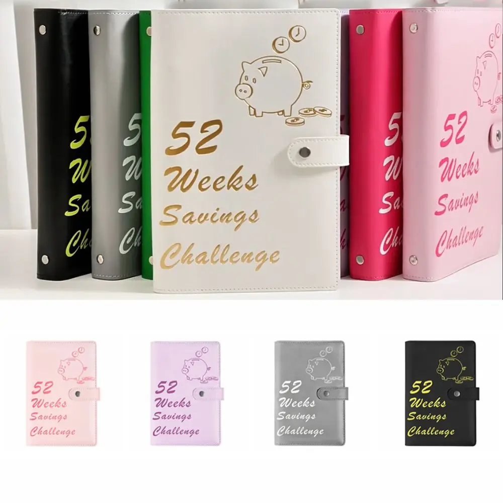 52 Weeks Envelope Challenge Binder Loose Leaf Waterproof Savings Challenge Book PU Leather Colorful Savings Tracking Sheets
52 Weeks Envelope Challenge Binder Loose Leaf Waterproof Savings Challenge Book PU Leather Colorful Savings Tracking Sheets