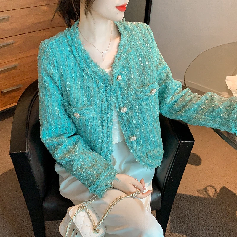 2022 Autumn Winter New Short Plaid Coat Tweed Woolen Coat Women's Vintage Office Wool Jacket Casual Female Clothing Outwear Tops
2022 Autumn Winter New Short Plaid Coat Tweed Woolen Coat Women's Vintage Office Wool Jacket Casual Female Clothing Outwear Tops