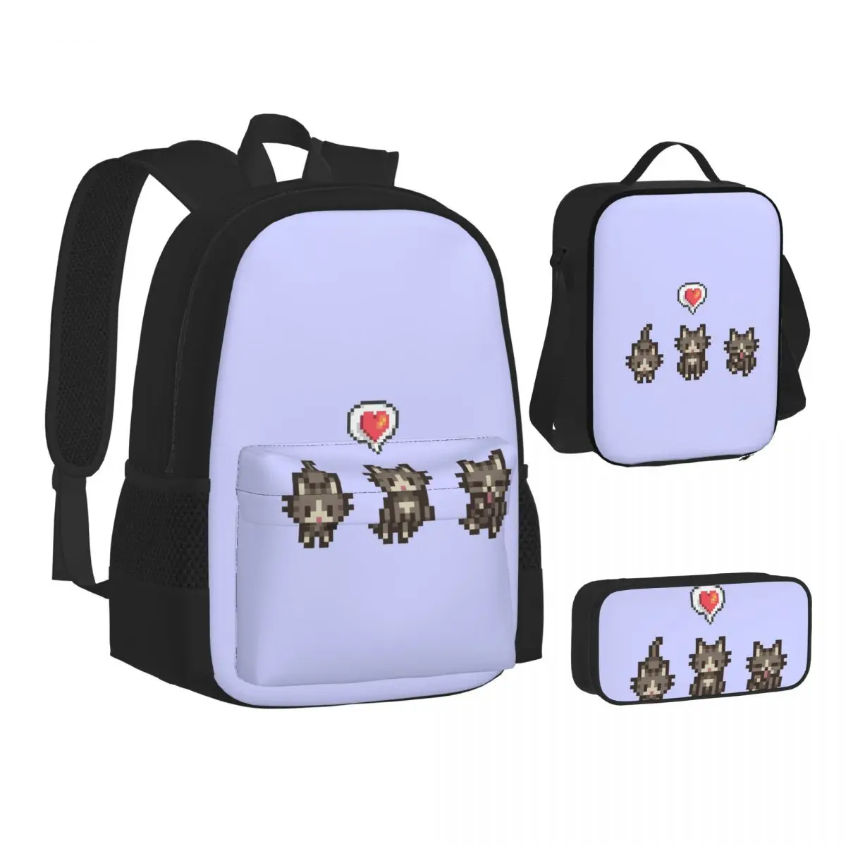 Stardew Valley GreyGray Cat Backpacks Students Bookbag School Bags Kids Rucksack Lunch Bag Pen Bag Three-Piece Set
Stardew Valley GreyGray Cat Backpacks Students Bookbag School Bags Kids Rucksack Lunch Bag Pen Bag Three-Piece Set