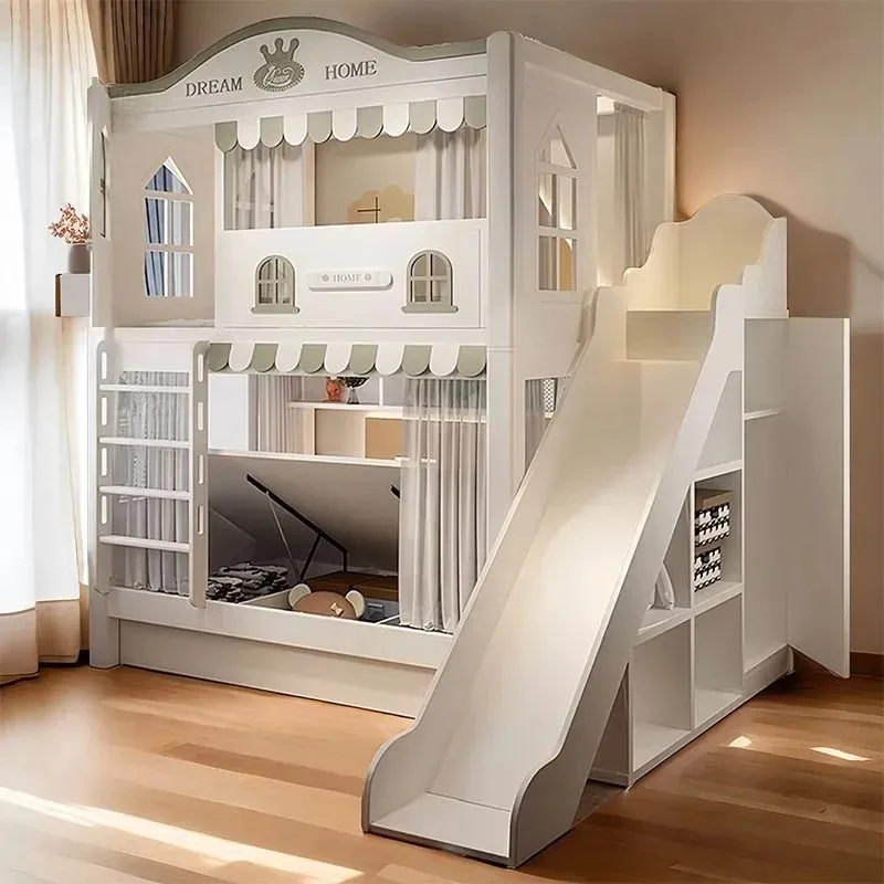 Durable Multifunctional Wooden Bunk Bed Slide Bed Unique Castle Design for Children's Bedroom Luxury Hotels Furniture
Durable Multifunctional Wooden Bunk Bed Slide Bed Unique Castle Design for Children's Bedroom Luxury Hotels Furniture