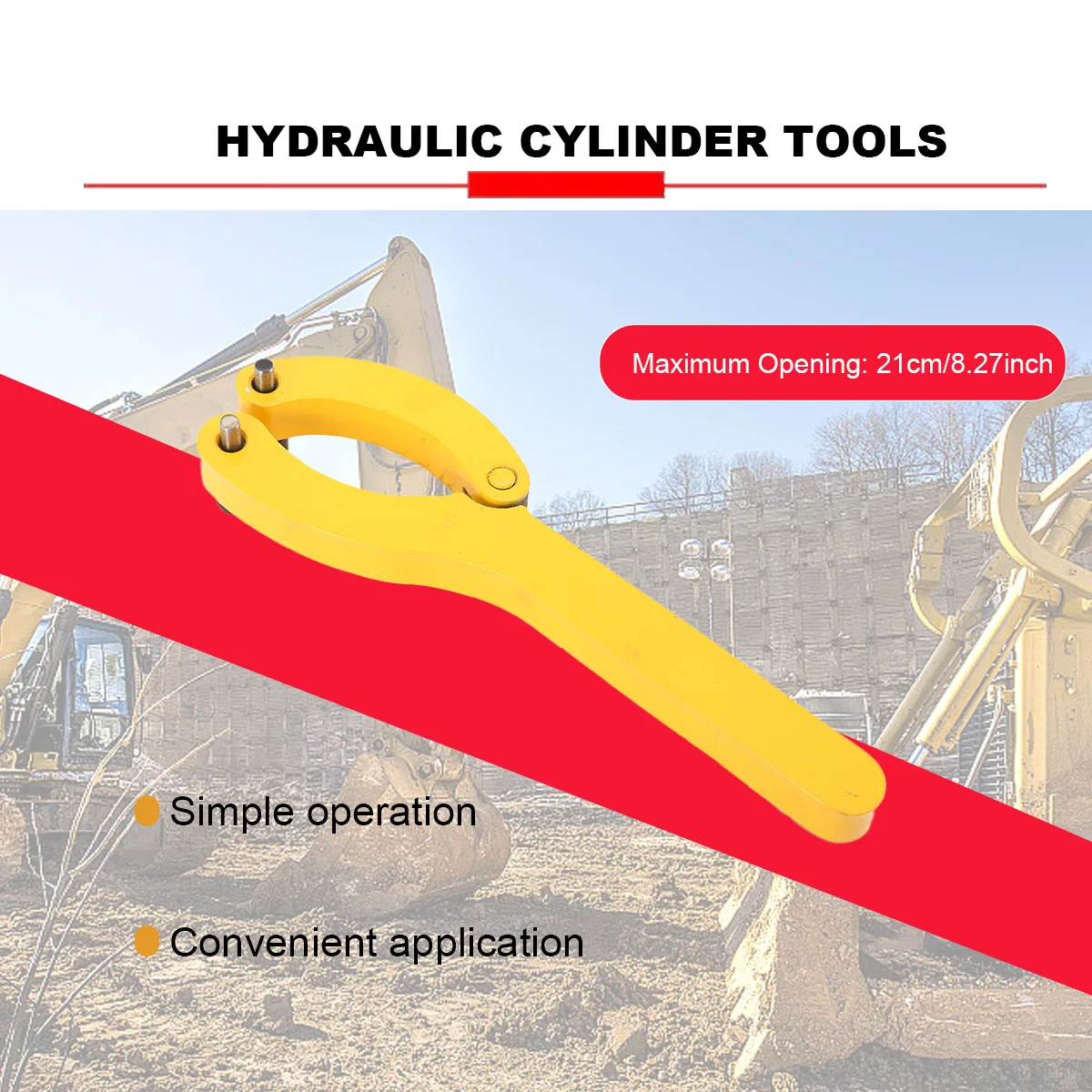 Excavator Repair Change Oil Seal Wrench Tool 2 Jaws Hydraulic Cylinder Wrench
Excavator Repair Change Oil Seal Wrench Tool 2 Jaws Hydraulic Cylinder Wrench