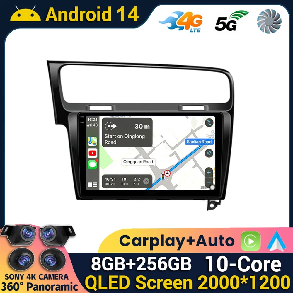 For Volkswagen VW Golf 7 2011 -2021 Android 14 Autoradio Multimedia Video player 4G Carplay GPS Stereo Car intelligent system
For Volkswagen VW Golf 7 2011 -2021 Android 14 Autoradio Multimedia Video player 4G Carplay GPS Stereo Car intelligent system