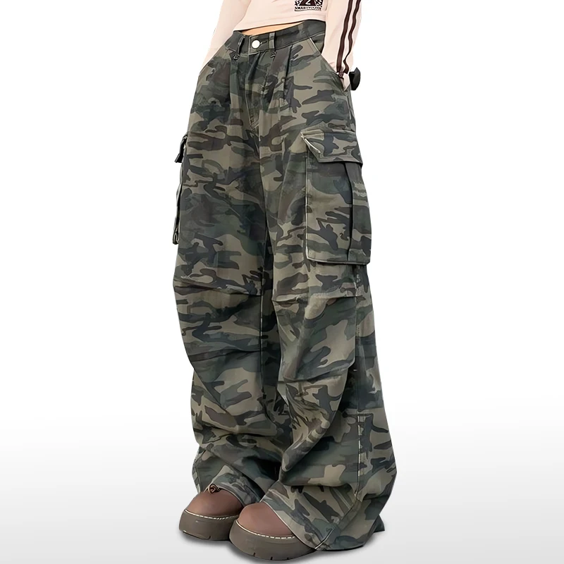 American Street Style Large Pocket Camouflage Denim Cargo Pants Vintage Loose Wide Leg Slimming Casual Jeans Trend
American Street Style Large Pocket Camouflage Denim Cargo Pants Vintage Loose Wide Leg Slimming Casual Jeans Trend
