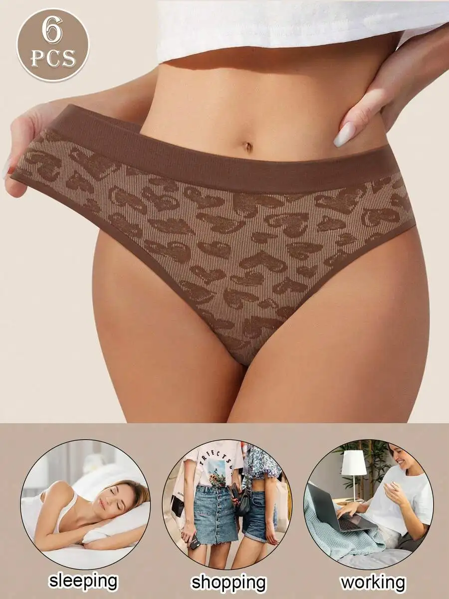 6 Pcs Women Low Waist Triangle Panties Animal Print Soft Comfortable Underwear
6 Pcs Women Low Waist Triangle Panties Animal Print Soft Comfortable Underwear