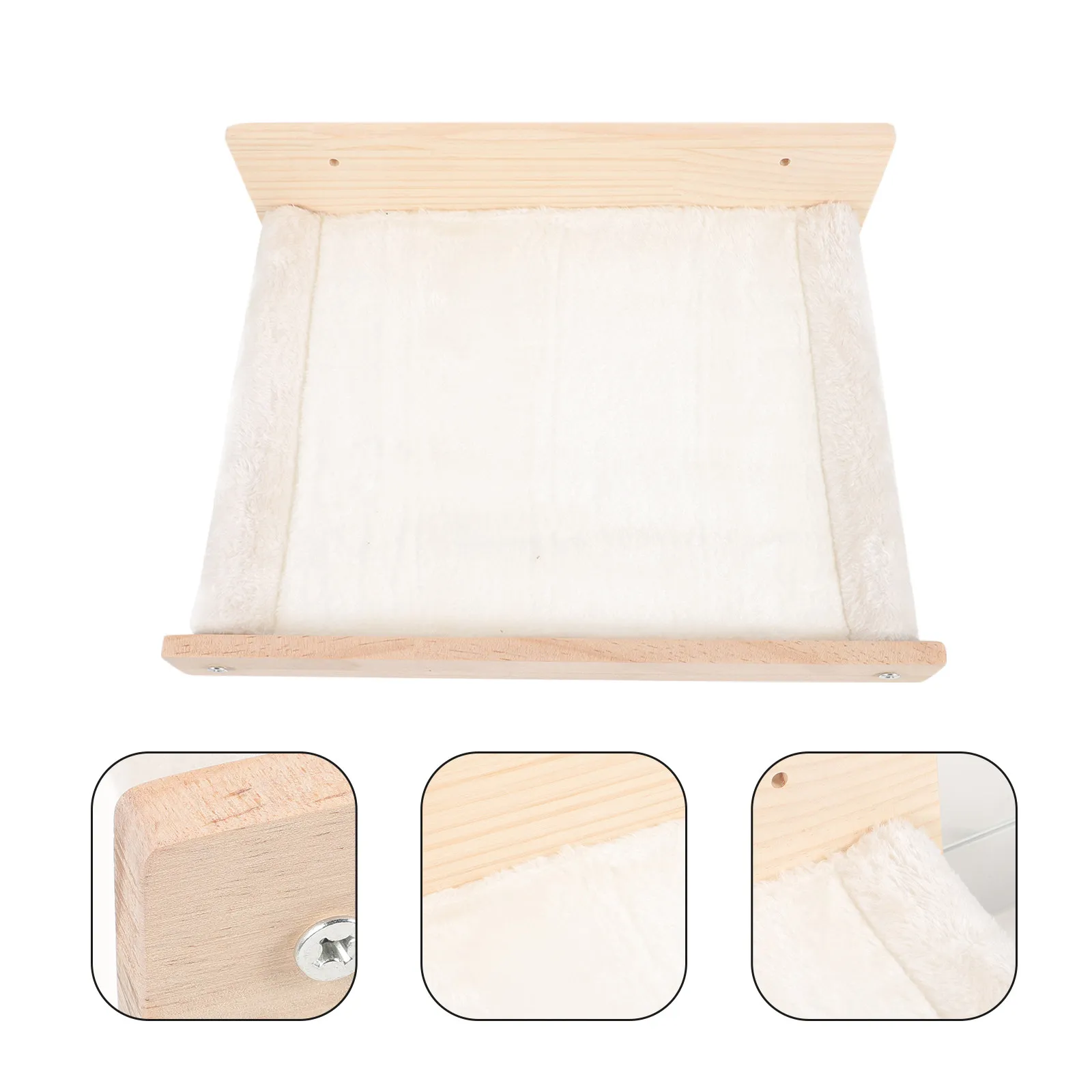 Cat Hammock Wall Mounted Wooden Stable Hanging Bed Detachable Washable Breathable Cat Hammock Bed for Indoor Cats Rest Play
Cat Hammock Wall Mounted Wooden Stable Hanging Bed Detachable Washable Breathable Cat Hammock Bed for Indoor Cats Rest Play