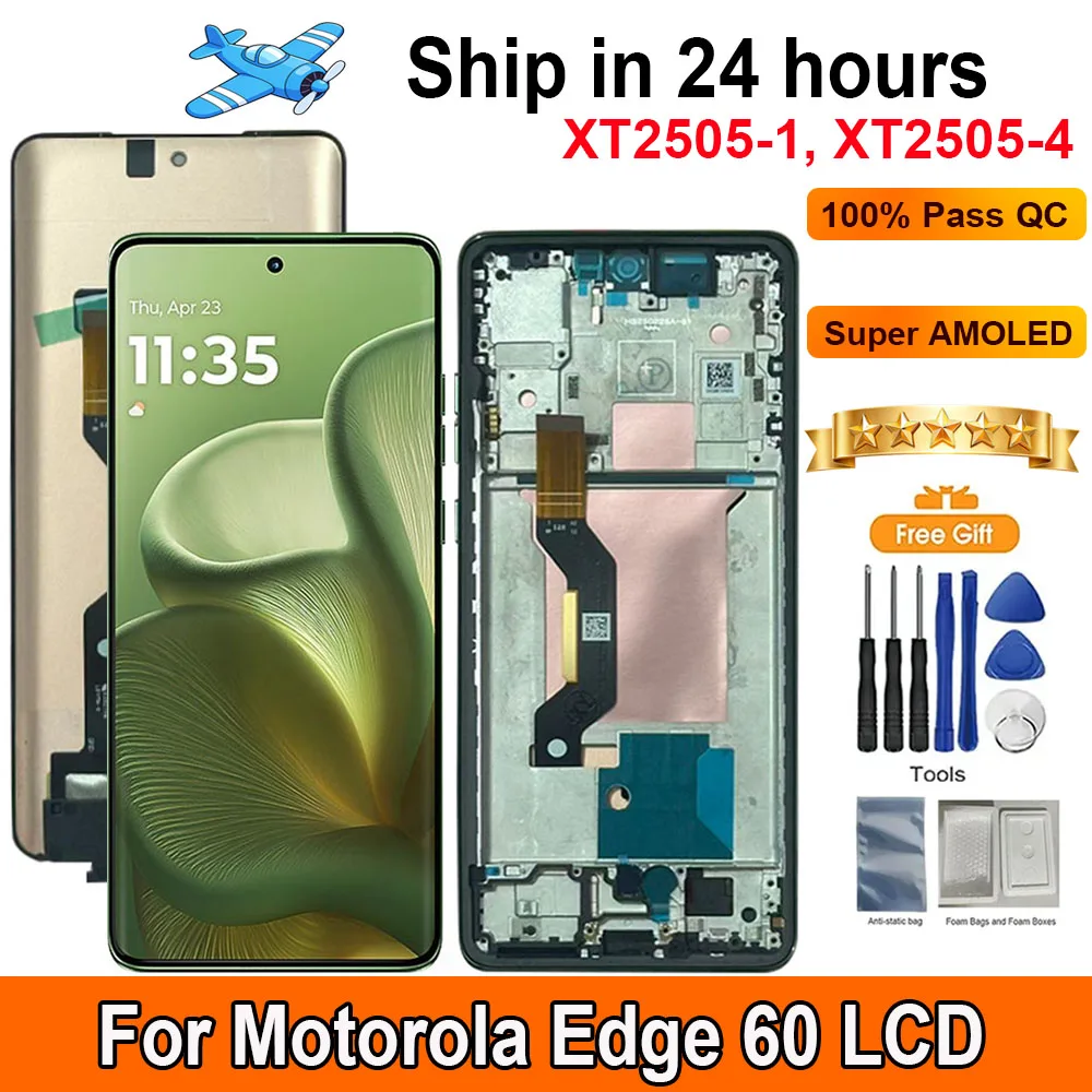 6.7”P-OLED Screen For Motorola Edge 60 LCD Display Touch Panel Digitizer Assembly Replacement LCD With Frame XT2505-1, XT2505-4
6.7”P-OLED Screen For Motorola Edge 60 LCD Display Touch Panel Digitizer Assembly Replacement LCD With Frame XT2505-1, XT2505-4