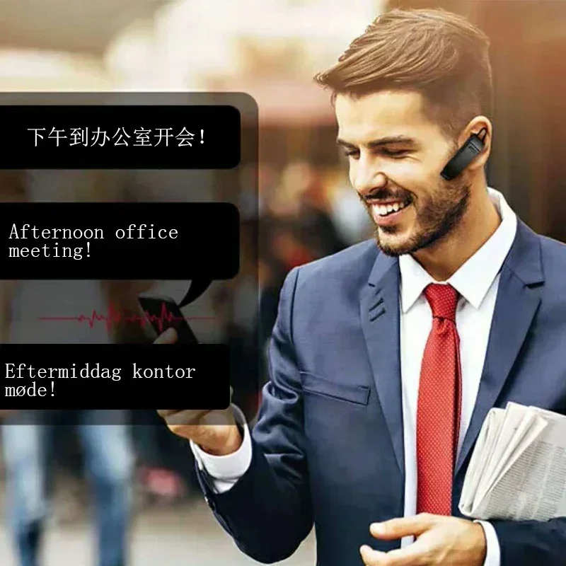 Wireless Voice translator Peiko 25 Bluetooth Translated Earphone Business car handsfree Headset earpuds Languages Intelligent
Wireless Voice translator Peiko 25 Bluetooth Translated Earphone Business car handsfree Headset earpuds Languages Intelligent