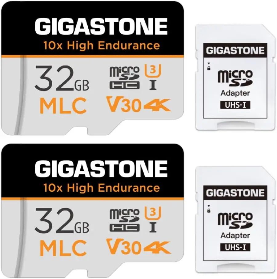 Industrial 32GB MLC Micro SD Card 2-Pack, 4K Video, 95MB/s, U3 C10, High Endurance for Dash Cam & Security Cam
Industrial 32GB MLC Micro SD Card 2-Pack, 4K Video, 95MB/s, U3 C10, High Endurance for Dash Cam & Security Cam