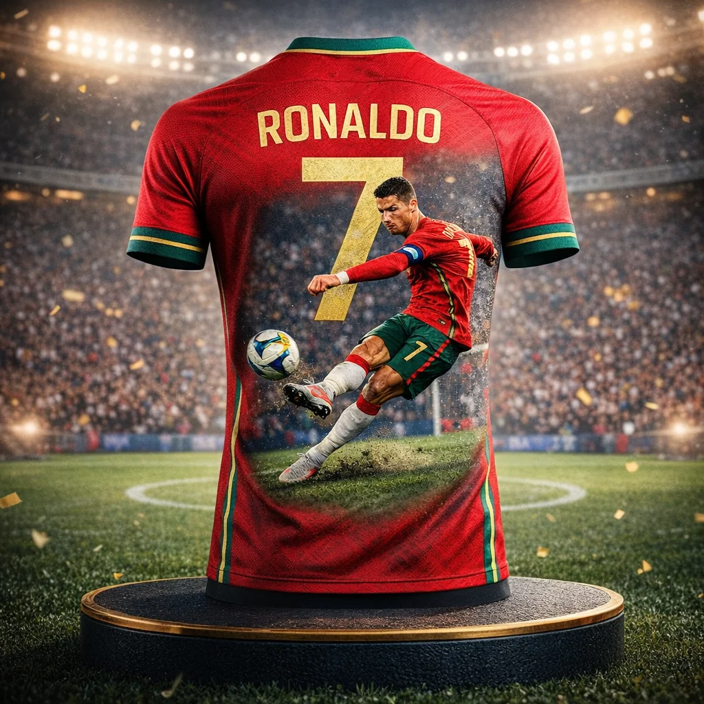New Ronaldo Summer 3D Printed Pattern Children's Outfit Football Jersey T-shirt Quick-drying and Breathable Sports Clothing
New Ronaldo Summer 3D Printed Pattern Children's Outfit Football Jersey T-shirt Quick-drying and Breathable Sports Clothing