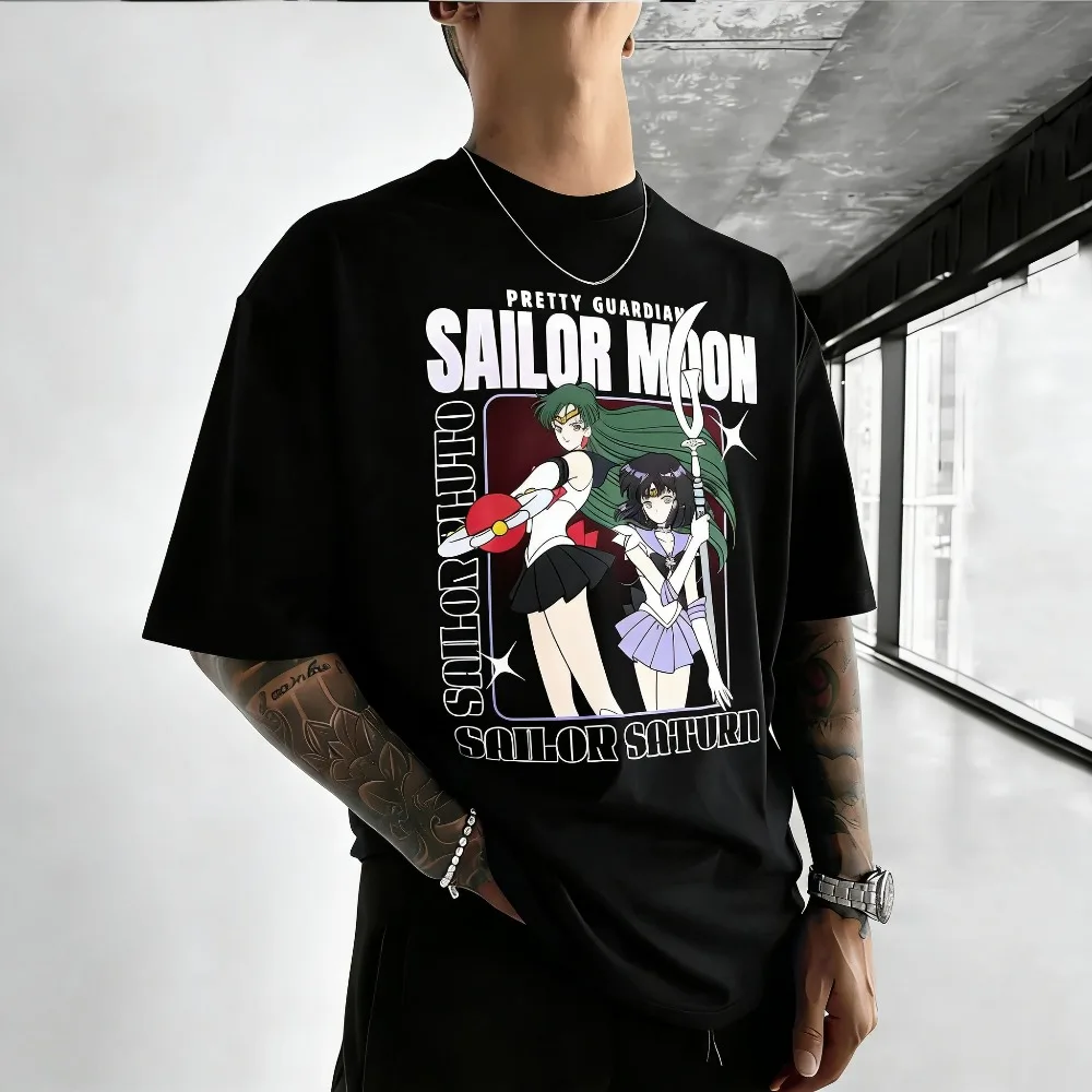 Sailor Moon Unisex Pure Cotton T-shirt 2026 Summer Hot Anime Print Round Neck Loose Casual Parent-child Short Sleeved Top
Sailor Moon Unisex Pure Cotton T-shirt 2026 Summer Hot Anime Print Round Neck Loose Casual Parent-child Short Sleeved Top