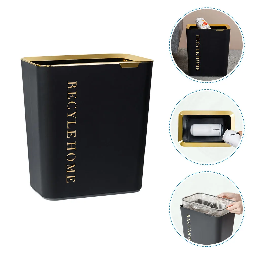 Square Trash Can 10L Large Capacity Kitchen Garbage Container Waste Paper Basket Black Home Recycling Nordic Storage Bin 
Square Trash Can 10L Large Capacity Kitchen Garbage Container Waste Paper Basket Black Home Recycling Nordic Storage Bin