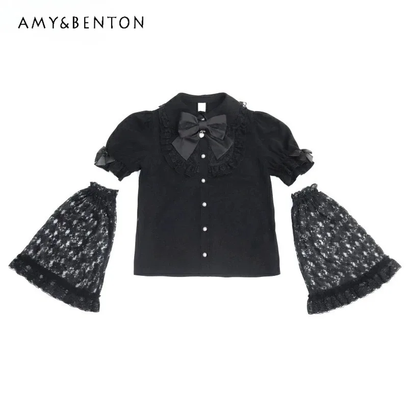 Japanese SC New Cute Lace Puff Sleeve Sleeve Love Heart Lace Bow Shirt Mine Series Mass-produced Slim Lolita Style Shirt Women
Japanese SC New Cute Lace Puff Sleeve Sleeve Love Heart Lace Bow Shirt Mine Series Mass-produced Slim Lolita Style Shirt Women