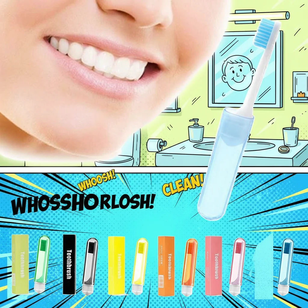 YS00042 Portable Travel Toothbrush Folding Design with Super Soft Bristles for Camping Hiking Outdoor Easy Carry Personal Hygien
YS00042 Portable Travel Toothbrush Folding Design with Super Soft Bristles for Camping Hiking Outdoor Easy Carry Personal Hygien